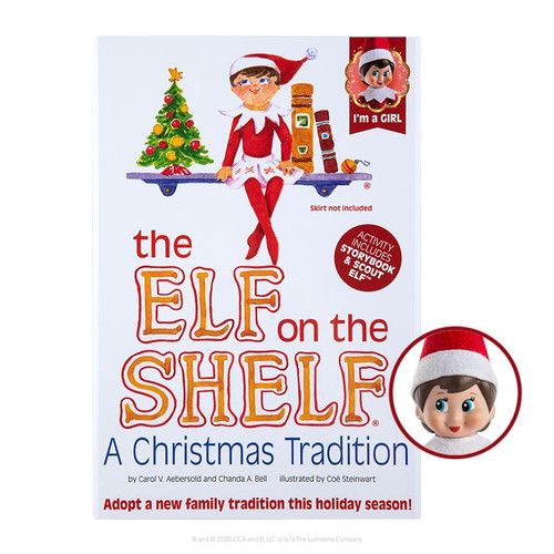 GIRL ELF ON SHELF WITH BOOK - LIGHT TONE - EOTGIRL3 GIRL ELF ON SHELF WITH BOOK - LIGHT TONE - EOTGIRL3