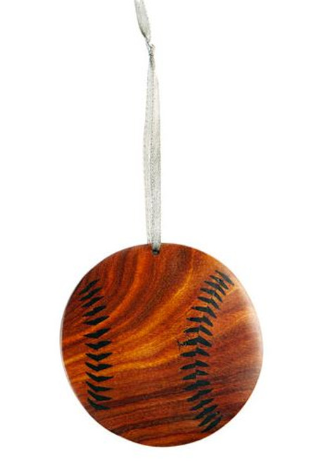 WOODEN BASEBALL ORNAMENT - ORN1065