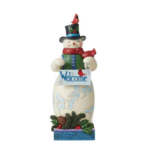 SNOWMAN WITH WELCOME SIGN - 6007115
