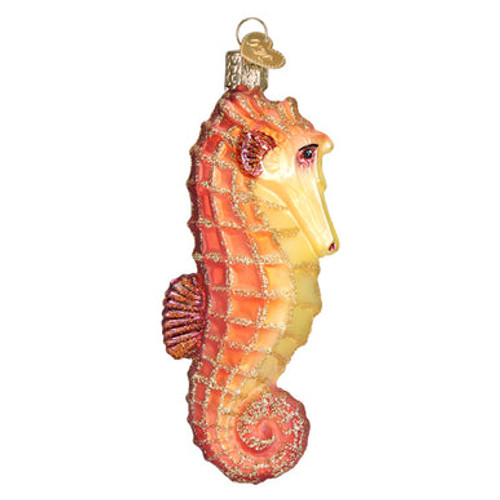 ORANGE SEA HORSE ORNAMENT - 12607