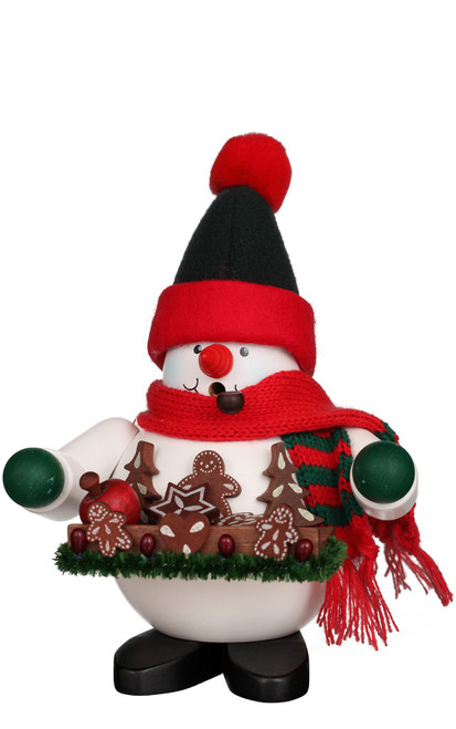 SMOKER SNOWMAN W/ GINGERBREAD - 01-0461