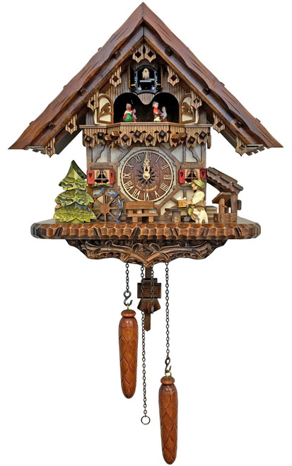MUSIC, BEER, & DANCERS CUCKOO CLOCK - 4692QMT