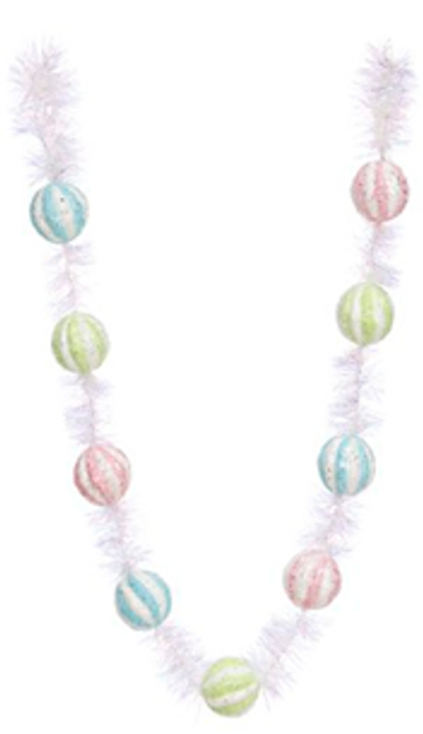 CANDIED BALL GARLAND 4.5FT - 04-12610