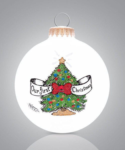 OUR FIRST CHRISTMAS TREE GLASS ORNAMENT - 2101