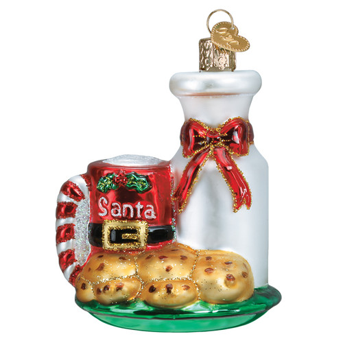 SANTA'S MILK AND COOKIES ORNAMENT - 32538