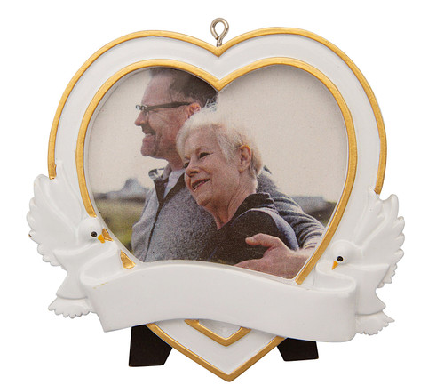 MEMORIAL HEART PICTURE FRAME ORNAMENT - PF1765