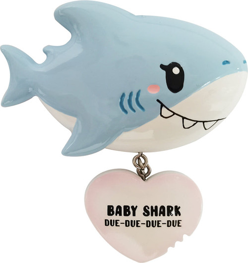 BABY'S FIRST CHRISTMAS BABY SHARK PINK ORNAMENT - OR2399-P BABY'S FIRST CHRISTMAS BABY SHARK PINK ORNAMENT - OR2399-P