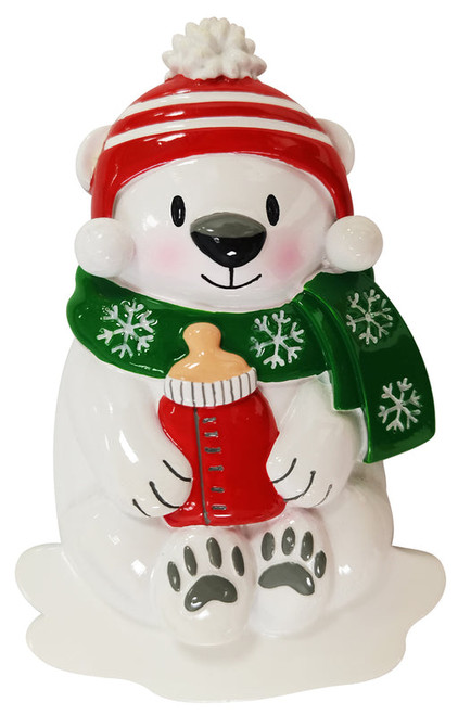 BABY POLAR BEAR RED AND GREEN - OR2230-RG