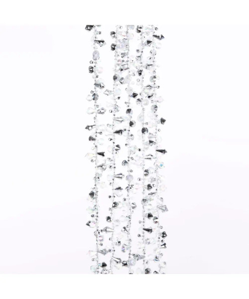 IRIDESCENT/SILVER BEAD GARLAND - H2086/IRS
