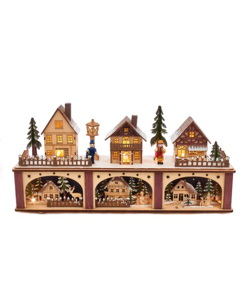 LED WOODEN VILLAGE HOUSES - H6322