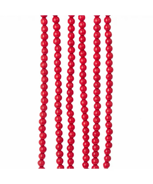RED WOOD BEAD GARLAND - TN0066/R