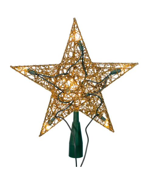 LIT GOLD WIRE TREETOPPER - UL0131GO