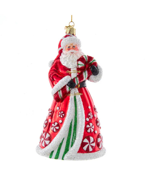 PEPPERMINT SANTA ORNAMENT - BELL0007