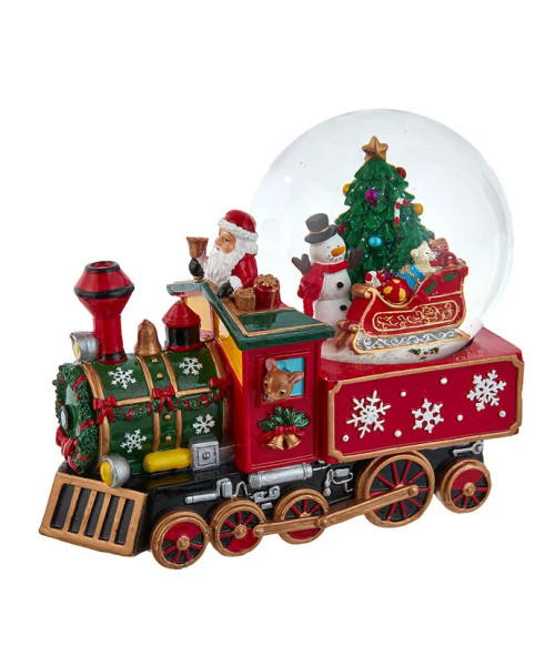 MUSICAL SANTA TRAIN WATER GLOBE - C5563