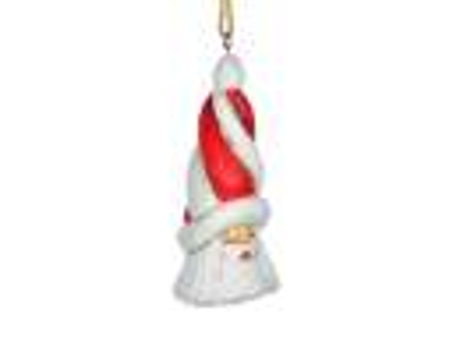 CANDY CANE HAT SANTA ORNAMENT 5" - S1006