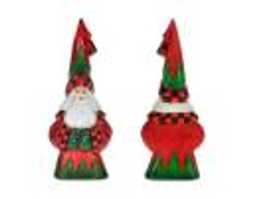 TREE TRIMMED TALL HAT SANTA 9" - S1003