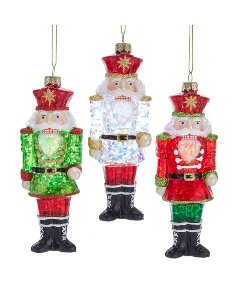 GLASS NUTCRACKER ORN - T2691