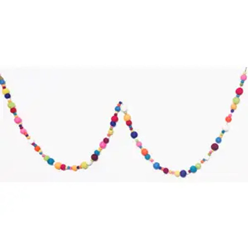 6' POMPOM GARLAND MULTI SIZE COLORFUL - FG100MULTI