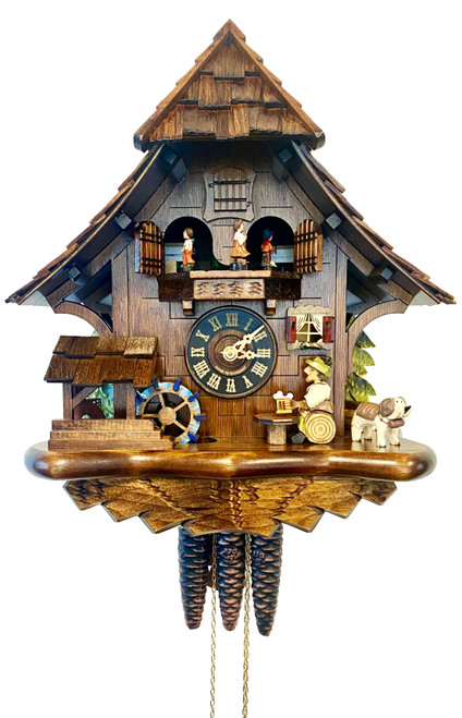 1-DAY DANCERS AND DRINKERS MECHANICAL CUCKOO CLOCK - 492MT 1-DAY DANCERS AND DRINKERS MECHANICAL CUCKOO CLOCK - 492MT
