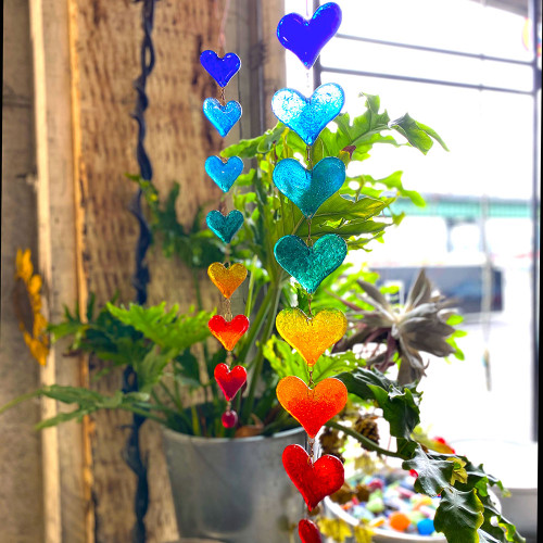 LARGE HEART RAINBOW CHAIN - RBC-HEART-LG