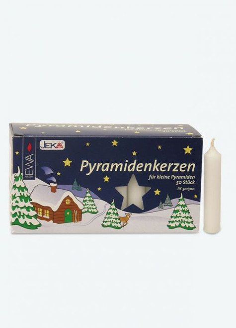 WHITE PYRAMID CANDLES - MCANDWP
