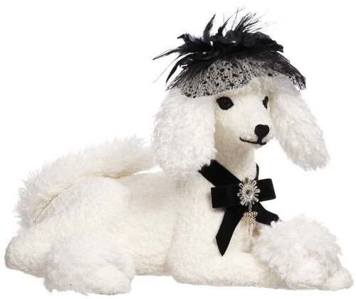 POODLE WITH CLASSY HAT - 35-03798