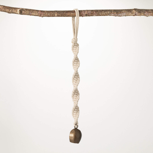 BRONZE AND ROPE BOHO BELL - OR10756
