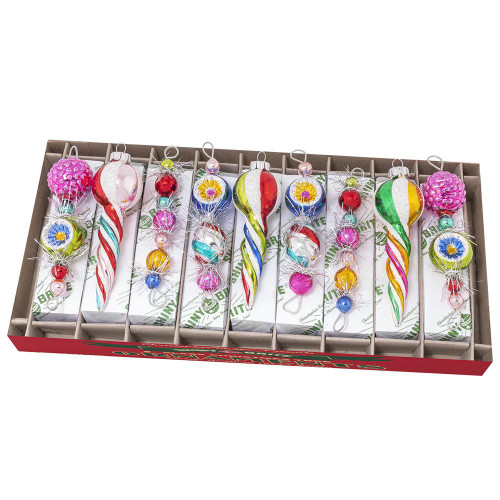 CHRISTMAS CONFETTI 6 COUNT 4" SHAPE ICICLES - 4028023 CHRISTMAS CONFETTI 6 COUNT 4" SHAPE ICICLES - 4028023