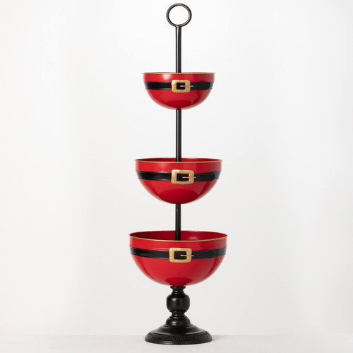 42.5" THREE TIERED BOWL STAND - MET1737