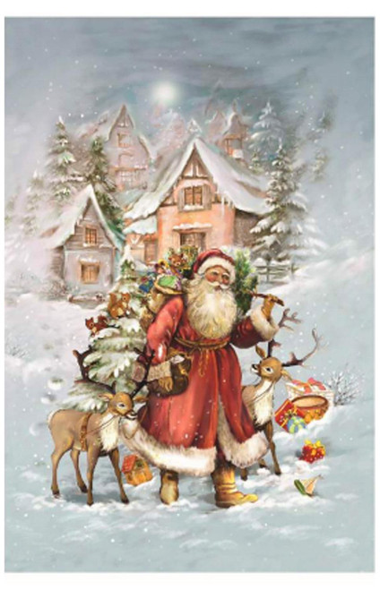 SANTA WITH REINDEER ADVENT CALENDAR - 10439