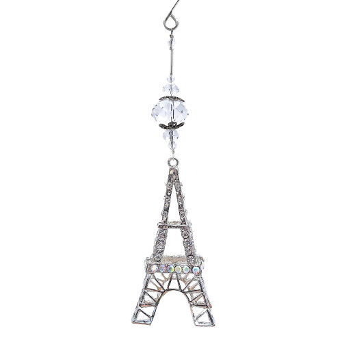 HANGING CRYSTAL EIFFEL TOWER 6"- MADE IN THE USA - DT