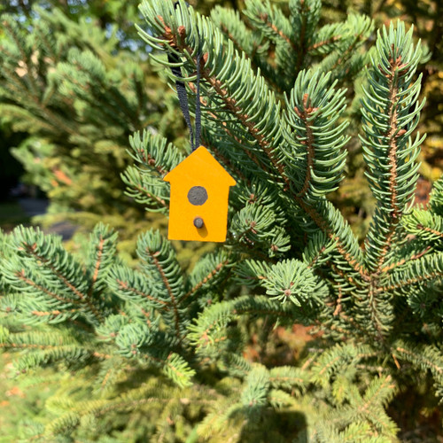 SWEDISH YELLOW BIRDHOUSE ORNAMENT - 900.28 Y SWEDISH YELLOW BIRDHOUSE ORNAMENT - 900.28 Y