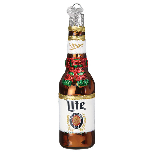 HOLIDAY MILLER LITE BOTTLE ORNAMENT - 32563