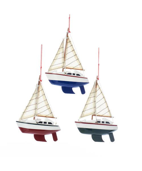YACHT WITH SAILS ORNAMENT - C0555