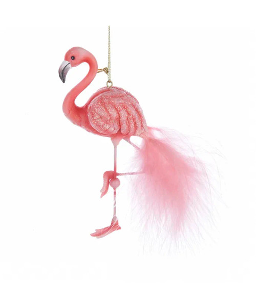 PINK FEATHER FLAMINGO ORNAMENT - C8447 PINK FEATHER FLAMINGO ORNAMENT - C8447