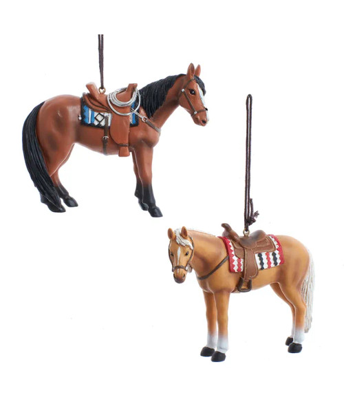 BROWN HORSE ORNAMENT - E0862