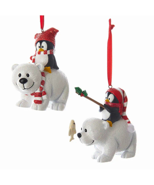 POLAR BEAR WITH PENQUIN ORNAMENT - H5111 POLAR BEAR WITH PENQUIN ORNAMENT - H5111