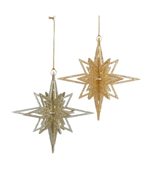 NORDIC GLITTERED STARBURST ORN - T1662 NORDIC GLITTERED STARBURST ORN - T1662