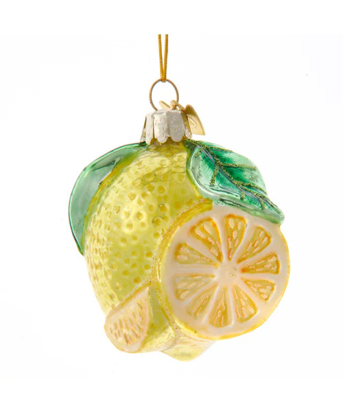 GLASS LEMON ORNAMENT - NB1751