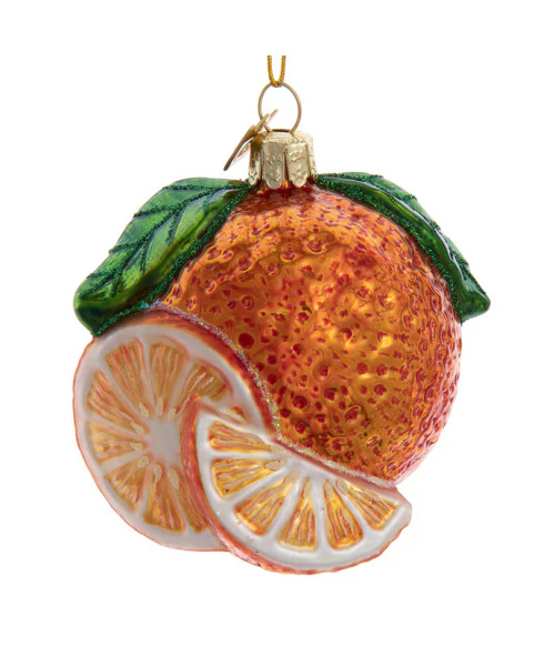 GLASS ORANGE ORNAMENT - NB1727 GLASS ORANGE ORNAMENT - NB1727