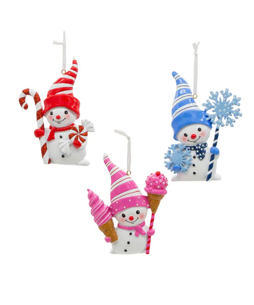 JOLLY JINGLES SNOWMAN ORNAMENT - W8551