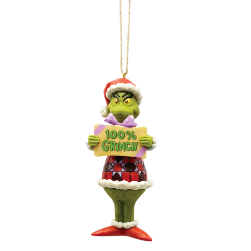 100% GRINCH ORNAMENT - JIM SHORE - 6012712
