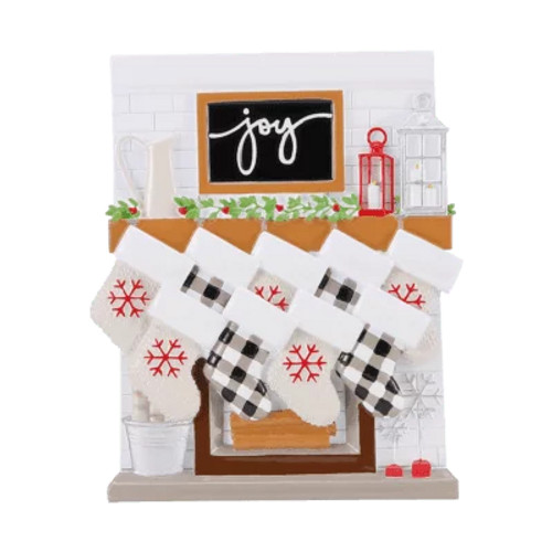 FAMILY OF 9 FIREPLACE MANTLE FAMILY ORNAMENT - OR2030-9