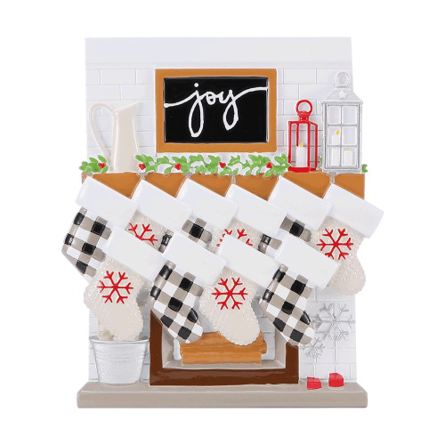 FAMILY OF 10 FIREPLACE MANTLE FAMILY ORNAMENT - OR2030-10