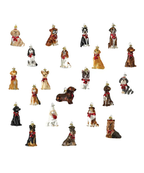 GLASS DOG ORNAMENT - NB0900