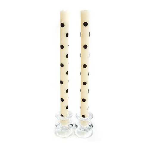 DOT DINNER CANDLES - BLACK - SET OF 2 - 38667-258