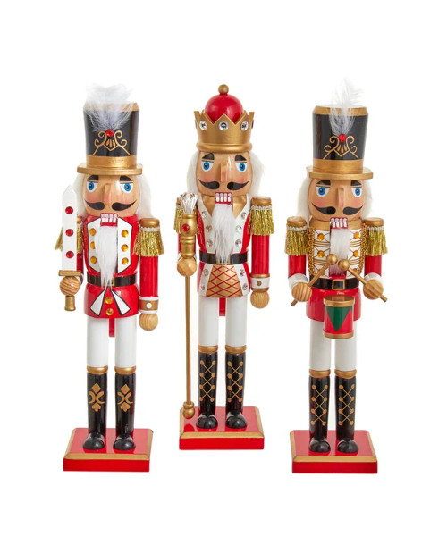 15'' RED AND WHITE SOLDIER AND KING - C5968