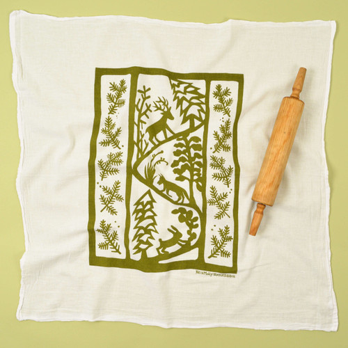 WINTER ANIMALS - OLIVE GREEN - DTWANI-OGR