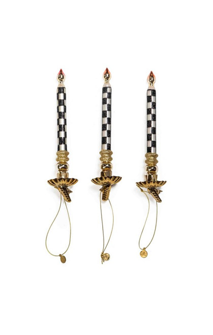 COURTLY CHECK GLASS CANDLE CLIP - SET OF 3 - 53913-1702