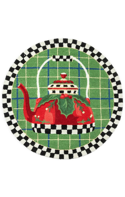 HOLIDAY TEA KETTLE RUG 3' ROUND - 352-0520